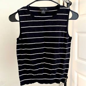 Black and white striped crop top